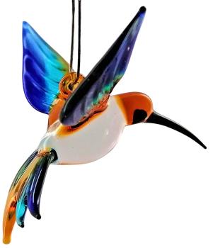 Preview: Hängevogel - Kolibri /klein (braun-hellblau-dunkelblau)